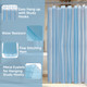 93GSM Bathroom Shower Curtains - Blue